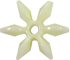 Starflake Beads - Ivory - 25mm Starflake Beads - Sunburst Beads - Starburst Beads - Ferris Wheel Beads - Paddlewheel Beads