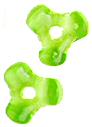 Tri Beads - Lime Tr - Green Tri Beads - Plastic Tri Beads - Propeller Beads
