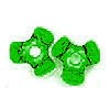 Tri Beads - Xmas Green - Transparent Green Tri Beads - Plastic Tri Beads - Propeller Beads