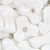 Tri Beads - White - Propeller Beads - Plastic Tri Beads