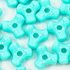 Tri Beads - Aqua - Propeller Beads - Plastic Tri Beads