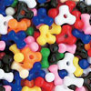 Tri Beads - Assorted - Propeller Beads - Plastic Tri Beads