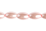 Glass Pearl Ovals - Glass Pearl Beads - Rice Pearl Beads - Light Pink Pearl - Glass Oval Beads - Glass Rice Pearl Beads