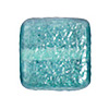 Glass Bead Squares - Sugar Teal Green - Square Beads - Square Glass Beads