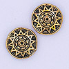 Sun Beads - Antique Gold - Etched Beads - Sun Pendant Beads - 