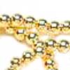 Round Plated Beads - Gold - Round Gold Plated Beads