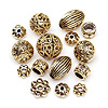 Metal Spacer Beads - Antique Gold - Assorted Spacer Beads