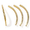 Metal Tube Beads - Bright Gold - Long Tubes for Jewelry Making
