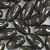 Rice Beads - Oval Beads - Transparent Black ( Jet ) - Oat Beads - Beads for Rosary Making - Wheat Beads