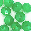 Faceted Rondelle Beads - Faceted Spacer Beads - Green - Rondelle Spacer Beads