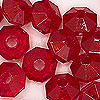 Faceted Rondelle Beads - Faceted Spacer Beads - Dk Ruby - Rondelle Spacer Beads