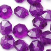 Faceted Rondelle Beads - Faceted Spacer Beads - Dk Amethyst - Rondelle Spacer Beads
