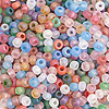 Glass Seed Beads - Assorted Iridescent Matte - E Beads - Small Beads