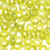 Glass Seed Beads - Transparent Rainbow (iridescent) Lt Green - 