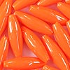 Spaghetti Beads - Orange Op - Plastic Spaghetti Beads - Rice Beads - 