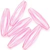 Spaghetti Beads - Pink Tr - Plastic Spaghetti Beads - Rice Beads