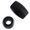 Wood Bead - Oval Large Hole - Black - Wood Bead - Oval