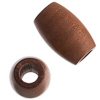 Wood Bead - Oval Large Hole - Dk. Brown - Wood Bead - Oval