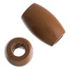 Wood Bead - Oval Large Hole - Coffee - Wood Bead - Oval