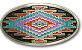 Indian Pattern Enameled Belt Buckle - Belt Buckles - Western Belt Buckle