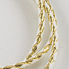 Bolo Tie Cord - Braided Bolo Cords - Gold & White - Bolo Tie Cord - Leather Cord - Braided Leather Cord - Bolo Tie Supplies