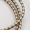 Bolo Tie Cord - Braided Bolo Cords - Gold & Brown - Leather Cord - Braided Leather Cord - Bolo Tie Supplies