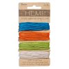 Hemp Cord Set - Asst Brights - 100% Natural Hemp Cord