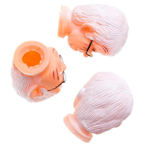Happy Clown Head - Strawberry Blonde Hair - Plastic Clown Doll Head