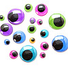 Metallic Paste-On Googly Eyes - Assorted Sizes And Colors - Wiggle Eyes - Colored Googly Eyes