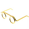 Mini Dolls Glasses - Doll Eyeglasses - Goldtone - Doll Glasses - Doll Eyeglasses - Santa Glasses - Miniature Glasses