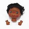 Happy Clown Head With Hands - Black Skin - Plastic Clown Doll Head