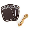 Chalkboard Mason Jar Tags with Jute - Blackboards - Black Boards -