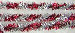 Metallic Twisted Pipe Cleaners (Tinsel Stems) - Silver / Red -