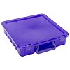 Polypropylene Plastic Organizer Box with Handle - Transparent Purple - Bead Organizer - Bead Organizers -