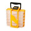 5 Piece Bead Organizer Caddy - Clear With Yellow - Bead Organizers - Plastic Organizer Box -