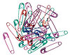 Safety Pins - Assorted Colors - Safety Pins Assorted Colors -