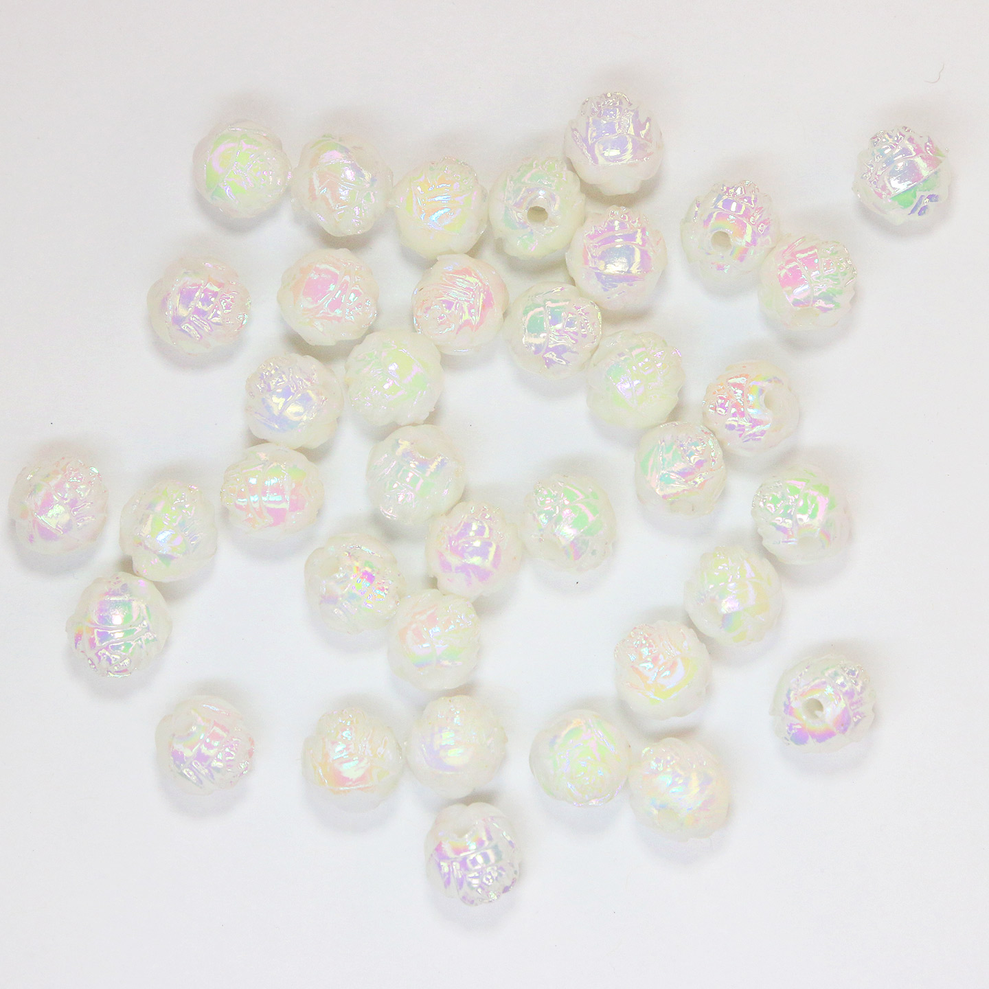 AB Beads - Rosebud Flower Beads - Rose Beads