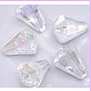 Faceted Acrylic Drop Beads - Crystal Ab - Crystal Teardrops