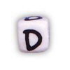 Ceramic Alpha Beads - D - Ceramic Alpabet Beads - Ceramic Letter Beads - Ceramic Alphabet Letter Beads