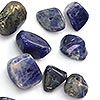Polished Rock Chip Beads - Natural Polished Chip Stone Beads - Dark Sapphire - Polished Natural Chip Beads - Polished Stone Chip Beads