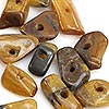 Polished Rock Chip Beads - Natural Polished Chip Stone Beads - Shades Of Browns - Polished Natural Chip Beads - Polished Stone Chip Beads