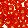 6mm Beads - Faceted Beads - Fire Orange ( Fluorescent ) - Facet Beads - 6mm Fishing Beads -