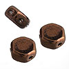 Two Hole Beads - 2 Hole Beads - Honeycomb Beads - Dk Bronze - Two Hole Beads - 2 Hole Beads - 2 Hole Slider Beads - Double Hole Beads - Honeycomb Beads -