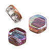 Two Hole Beads - 2 Hole Beads - Honeycomb Beads - Crystal Copper Ab - 2 Hole Slider Beads - Double Hole Beads - 2 Hole Honeycomb Beads -