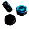 Two Hole Beads - 2 Hole Beads - Honeycomb Beads - Jet Ab - 2 Hole Slider Beads - Double Hole Beads - 2 Hole Honeycomb Beads -