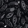 Three Hole Beads - Czech Cali Beads - 3 Hole Beads - Black - Marquise Beads - Oblong Beads -