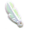 Feather AB Beads - Iridescent Feather Beads - White Iridescent - Feather Beads - Feather Charms - Jewelry Charms