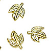 Metal Beads - Leaf Beads - Gold - Metal Leaf Beads - Fall Leaf Beads