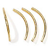 Metal Tube Beads - Bright Gold - Long Tubes for Jewelry Making