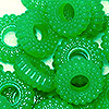 Colorful Spacer Beads - Bali-Style Beads - Xmas Green Op - Corrugated Beads - Flat Beads - 